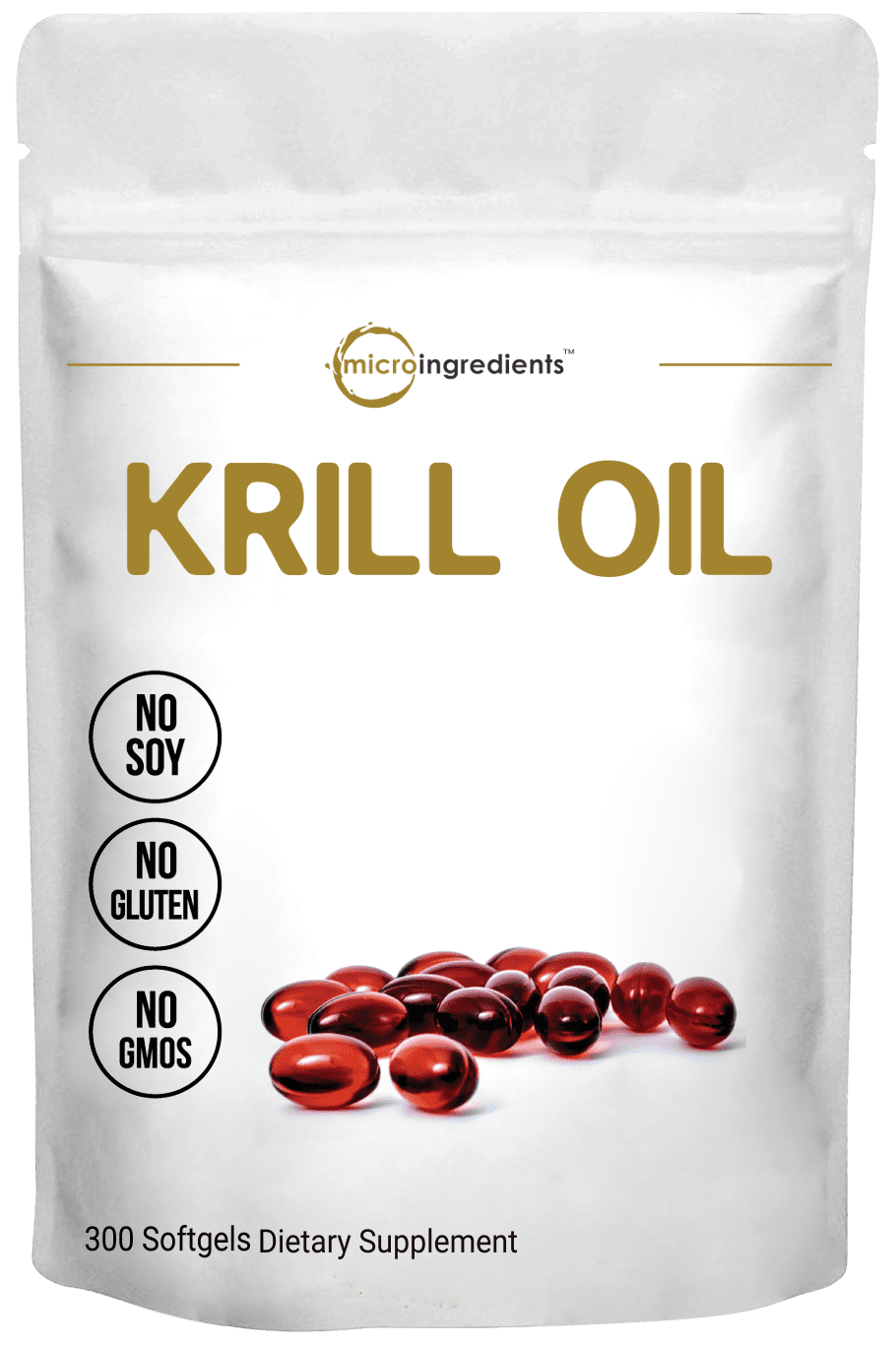 Krill Oil 1000mg, 300 Softgels, Natural Omega3 DHA, EPA, Rich in