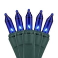 thumbnail image 1 of Kringle Traditions 100-Ct Indoor-Outdoor Christmas Blue Mini Lights Set - 50' Green Wire, 1 of 7