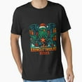 thumbnail image 1 of Kringlethulhu Rises Horror Holiday Mythos Creature Design Unisex T-Shirt, up to size 5XL, 1 of 2