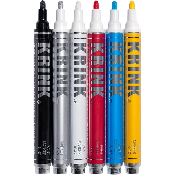 Krink K-42 Opaque Alcohol Paint Fine Art and Graffiti Markers, Set of 6