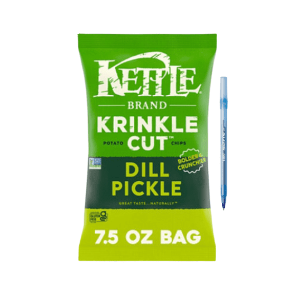 Krinkle Cut Dill Pickle Potato Chips 7.5 oz