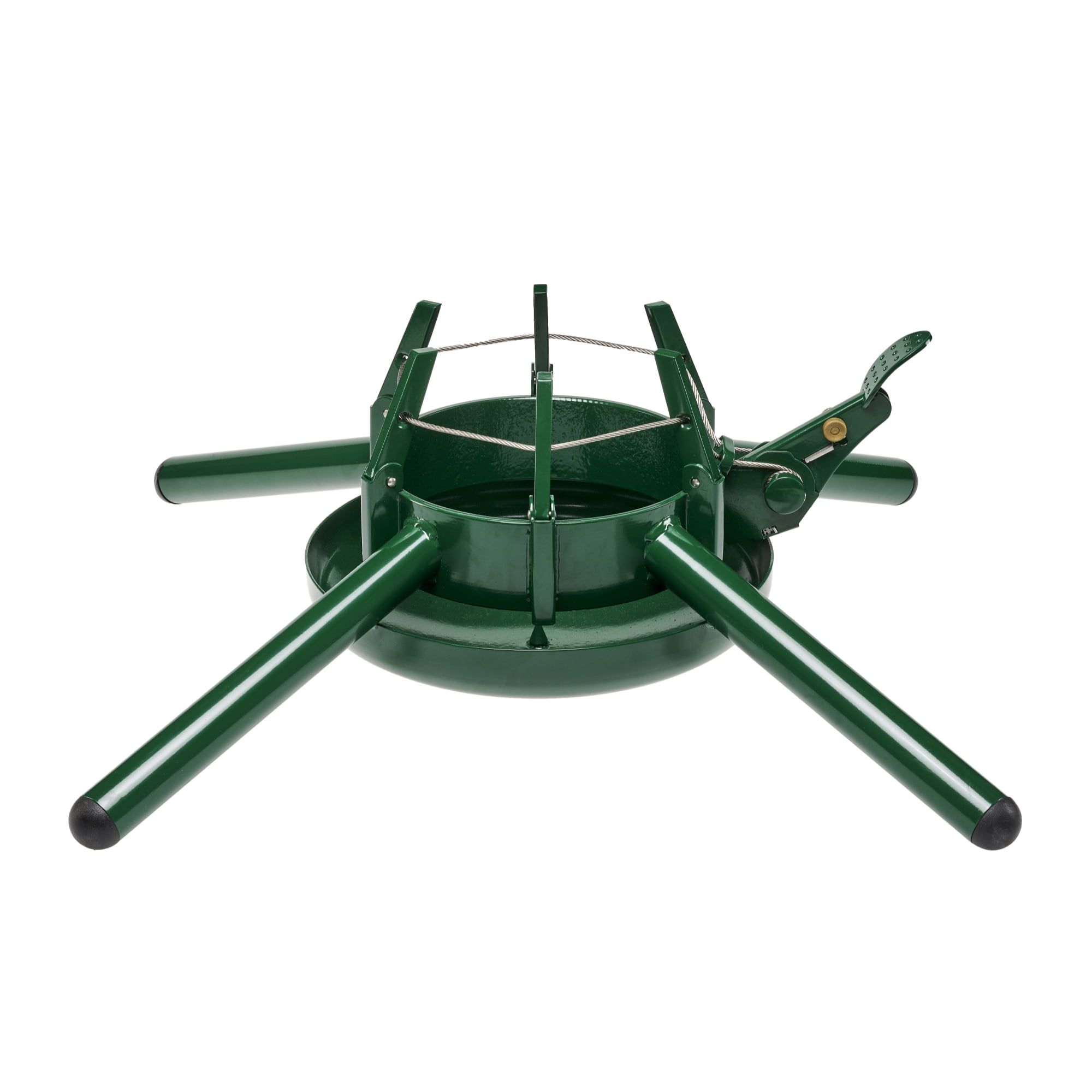 Krinner Green Steel Christmas Tree Stand with Foot Pedal and Water Reservoir