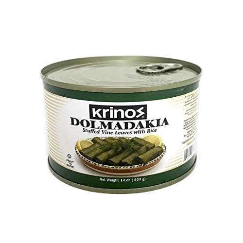 Krinos, Dolmas Stuffed Grape Leaves with Rice, Mediterranean Herbs in Sunflower Oil – Super Tasty Ready to Eat Vegan Rolls - Traditional Turkish Recipe – Dolmades Can (1)