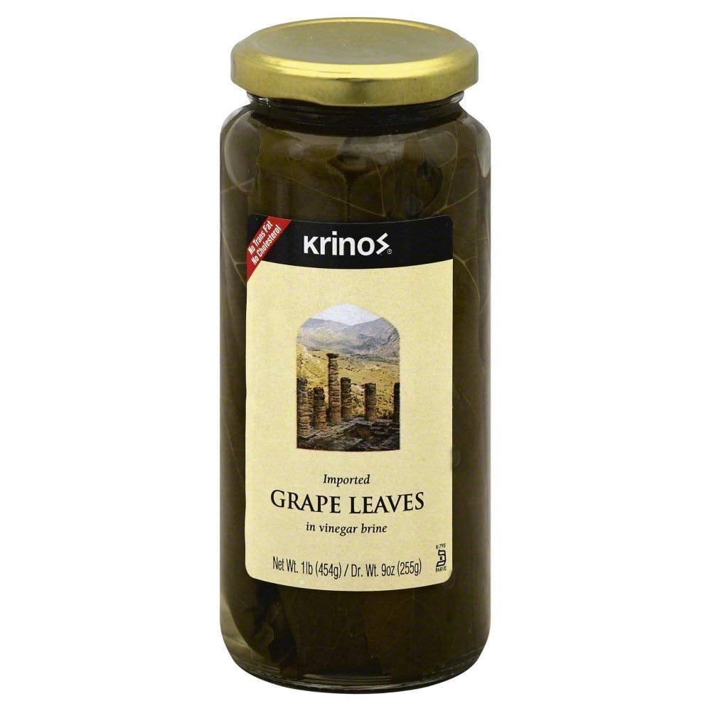 Krinos, Grape Leaves In Vinegar Brine - Case of 12 - 16 OZ