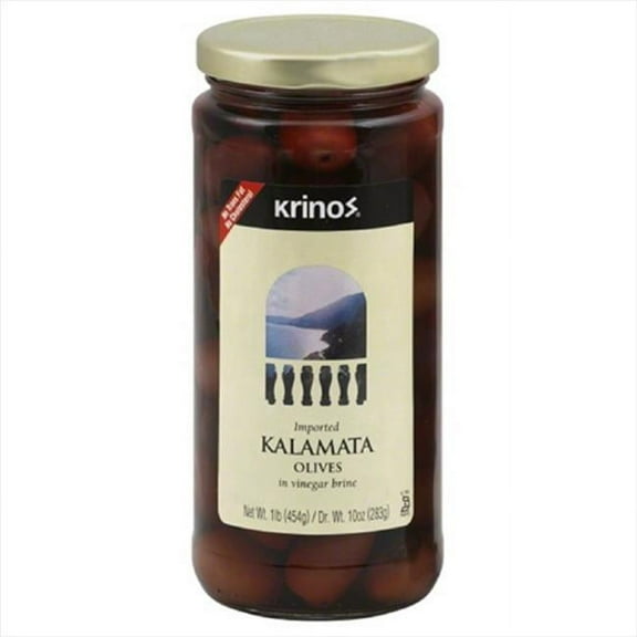 KRINOS, OLIVE KALAMATA, 16 OZ, (Pack of 6)