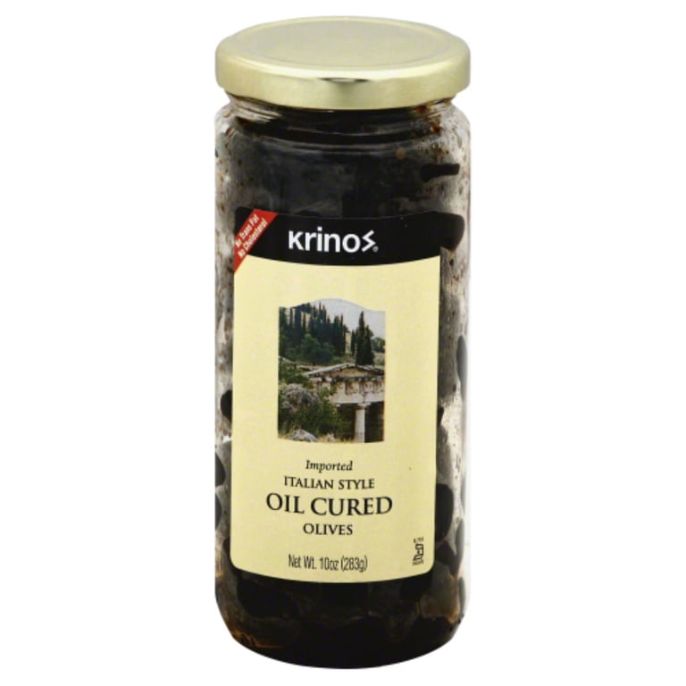 Krinos Moroccan Oil Cured Olives Jar, 10 OZ, Imported - Walmart.com