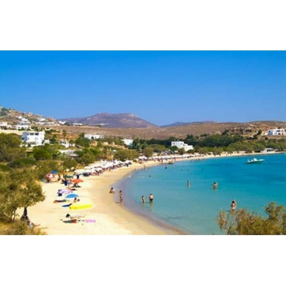Krios Beach, Paros, Greece Poster Print by Bill Bachmann (34 x 22)