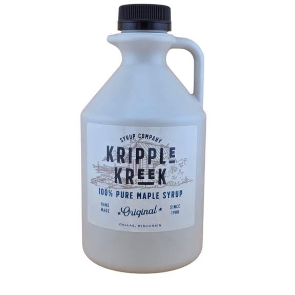 Kripple Kreek 100% Pure Maple Syrup Quart, Small Batch Wisconsin Maple Syrup, 32 oz Family Size Bottle