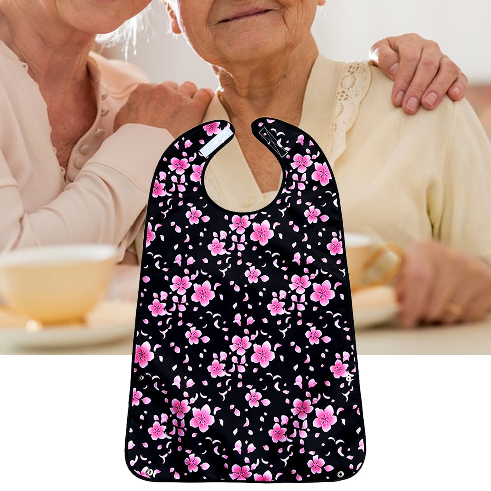 Kripyery 1 Pack Adult Bibs for Women Washable Bib Reusable Waterproof