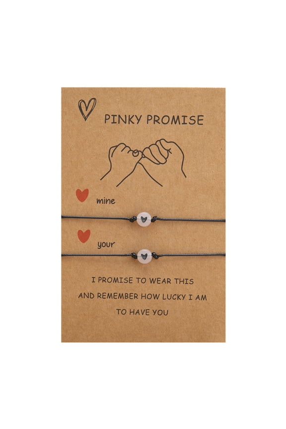 1 Pair Couple Bracelets Braided Night Light Unisex Bracelets Heart Decor Lightweight Adjustable Valentines Day Gift Women Men Wrist Decoration Jewelry