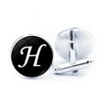 thumbnail image 1 of Kripyery 1 Pair Men Cufflinks Letter Pattern Electroplating Smooth Surface Exquisite Craftsmanship Fashion Item Decorate Alloy Men Fashion A-Z Single Alphabet Cufflinks Custom Accessory, 1 of 8