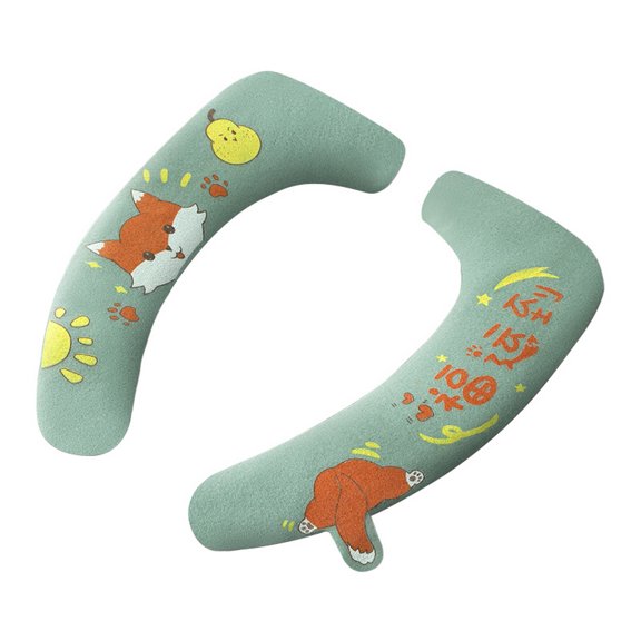 Kripyery 1 Pair Toilet Seat Covers Exquisite Pattern Wear Resistant Super Soft Non-Fading Friendly to Skin Decorative Flannel Cut Freely Cartoon Print Closestool Seat Mats with Lifter for Home