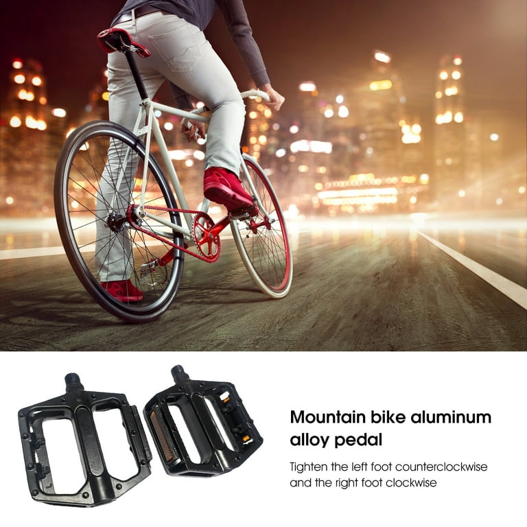 Kripyery 1 Pair Ultralight Riding Pedals Double DU Aluminum Alloy Left Right Distinction Bike Pedals for MTB