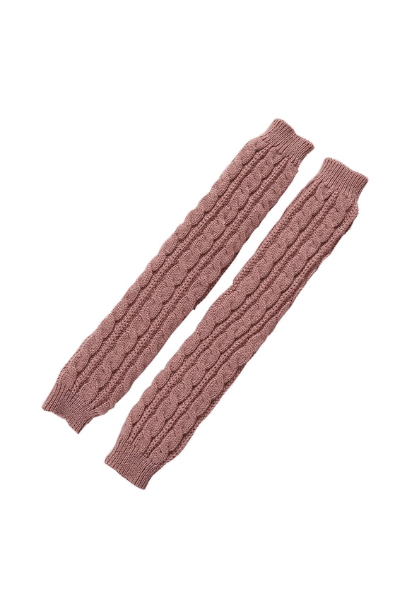 1 Pair Women Arm Warmer Thumbhole Elbow Length Stretchy Knitted Arm Sleeves Keep Warm Solid Color Fingerless Arm Gloves Woolen Yarn Gloves Women Accessories