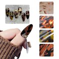 thumbnail image 1 of Kripyery 1 Roll Leopard Nail Sticker Self Adhesive Waterproof 3D Visual Effect DIY Tortoiseshell Amber Nail Art Decal for Female, 1 of 8