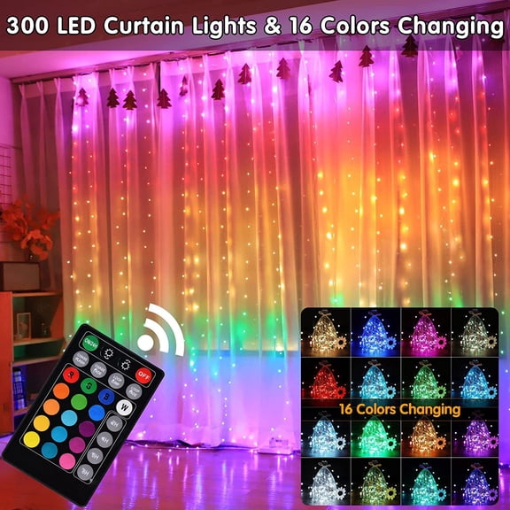 Kripyery 1 Set String Light IP43 Waterproof Energy-saving APP Control Plug-and-Play Brightness Adjustable Decorative Copper Wire Bluetooth-compatible Lights with 28-Key Remote Control for Home
