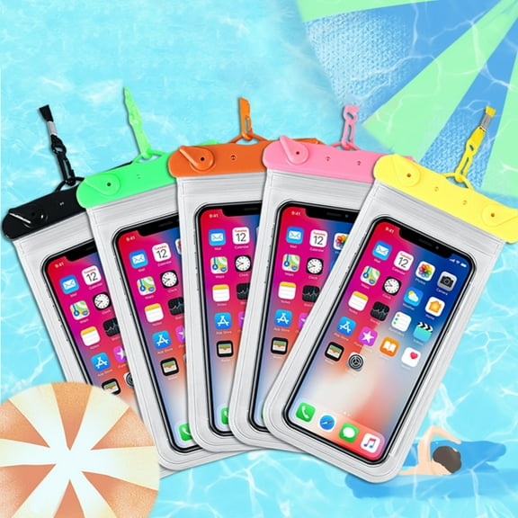 Kripyery 1 Set Waterproof Phone Bag Touchscreen Waterproof Anti-collision Transparent Cell Hone Waterproof Bag Water Sports