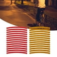 thumbnail image 1 of Kripyery 1 Sheet Safety Warning Sticker Bright Color Decorative Luminous Rectangular Safety Warning Sticker for Cycling, 1 of 8