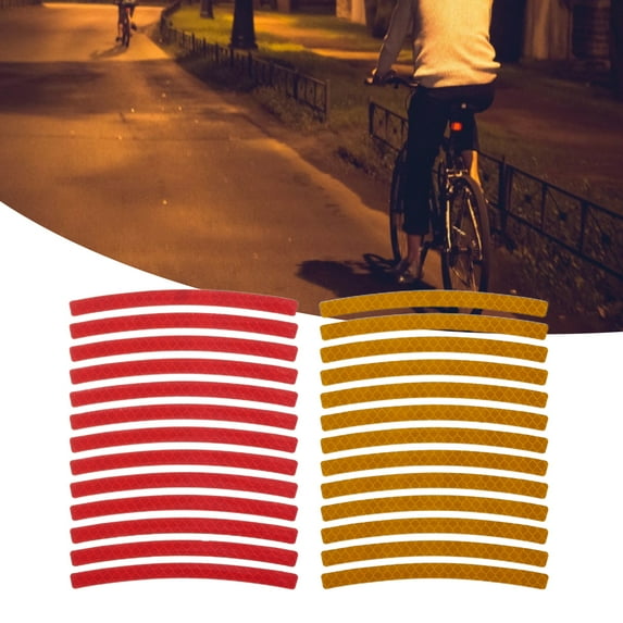 Kripyery 1 Sheet Safety Warning Sticker Bright Color Decorative Luminous Rectangular Safety Warning Sticker for Cycling