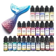 Kripyery 24 Colors Mermaid UV Resin Dye Pigment for DIY Jewelry Making Crafts Accessories