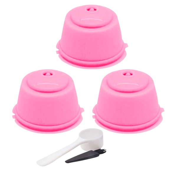 Kripyery 3Pcs Refillable Coffee Capsule with Lid Fine Mesh Reusable No Spill Food Grade Espresso Filter Cup Coffee Maker Replacement Accessories