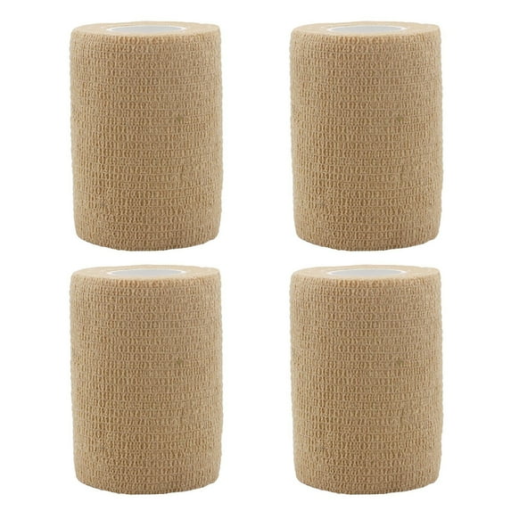 Kripyery 4 Pack Elastic Self-adhesive Wrap Bandage Multi-Color Comfortable Breathable First Aid Cohesive Sports Bandage Athletic Medical Tape