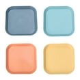 thumbnail image 1 of Kripyery 4 Pcs Lightweight Unbreakable Plates Reusable Dishwasher Microwave Safe Dinner Plates Colorful Everyday Square Round Plates for Kitchen Camping, 1 of 7