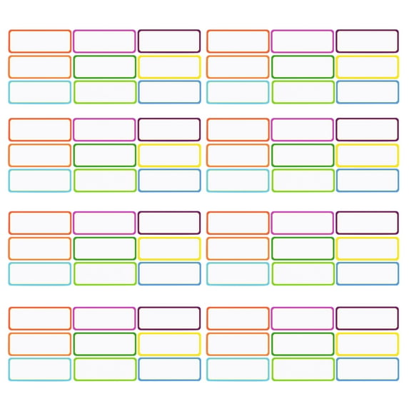 Kripyery 54/72Pcs Magnetic Dry Erase Labels Waterproof Reusable Writable Strips Organization Colored Borders for Classroom Home Office