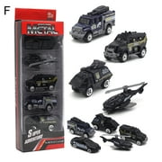 Kripyery 5Pcs 1/64 Diecast Alloy Engineering Racing Military Car Vehicle Model Kids Toy