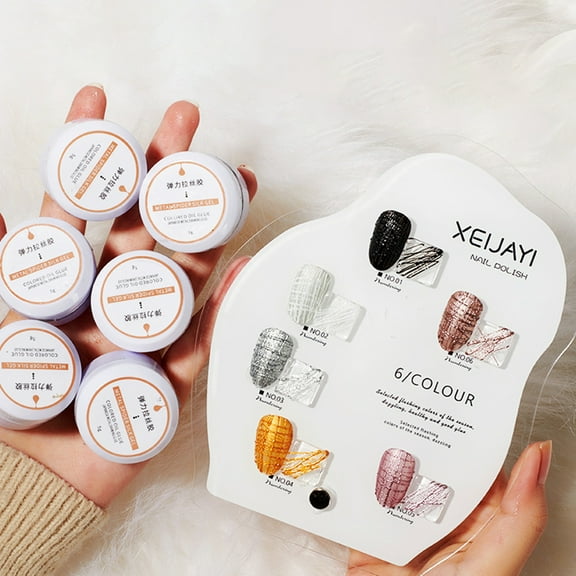 Kripyery 5g Nail Art Glue Safe Ingredients Excellent Saturation Bright Color High Pigmented Quick Drying Stripe Drawing Painting Liner Gel Nail Art Decoration for Women