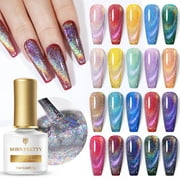 Kripyery 7ml BORN-PRETTY Manicure Polish Glittery Nail Art Supplies Safe Ingredients Colorful Cat Magnetic Nail Polish Gel for Nail Salon