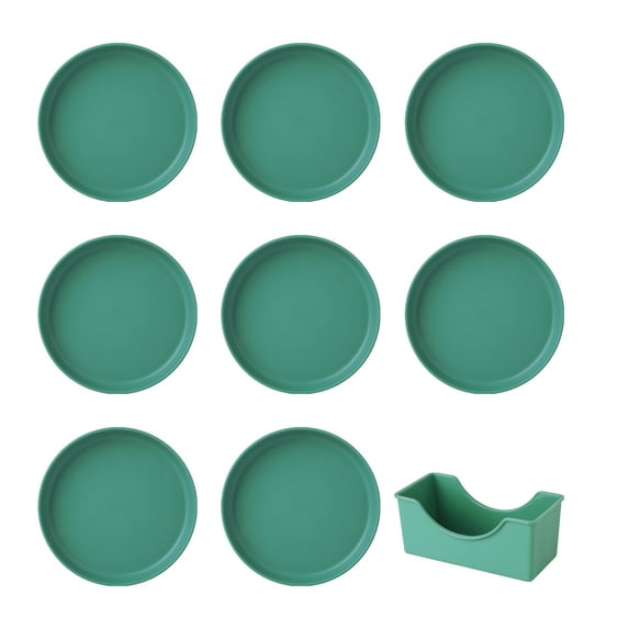 Kripyery 8Pcs Lightweight Plastic Plates Unbreakable Reusable Dinner Plates Dishwasher Safe Colorful Plates for Kitchen Everyday Camping Plates