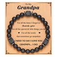 thumbnail image 1 of Kripyery Adjustable Bracelet Matte Natural Stone Bracelet Handcrafted Beads Stretch Bracelet Father's Day Gift for Men, 1 of 8