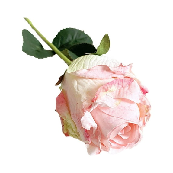 Kripyery Artificial Rose Burnt Edge Simulated Rose Realistic Artificial Flower for Home Wedding Garden Decoration