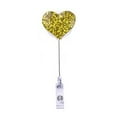 thumbnail image 1 of Kripyery Badge Reel Shiny Visual Effect Creative Shape Bright Color Waterproof Wide Application Clip Card Plastic Bling Popular Love Heart Retractable Badge Holder Office Supplies, 1 of 8