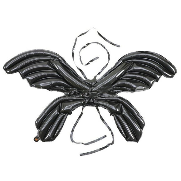 Kripyery Balloon Toy Back Hanging Lace-up Type Inflatable Blast-proof No Leaks Pressure-resistance Bright Luster Angel Wing Balloon Wedding Decor