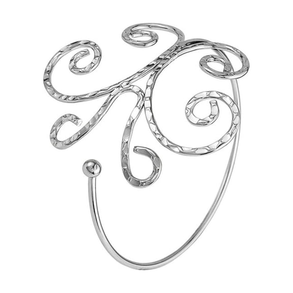 Kripyery Bracelet Arm Chain Lightweight Bright Color Glossy Hollow-out Geometric Pattern Arm Cuff Bangle Body Bracelet Jewelry Gift