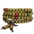 thumbnail image 1 of Kripyery Bracelet Wooden Bead Bracelet Stress Relief Fake Sandalwood Buddhist Buddha 4-Layer Wrist Chain Men Women Bracelet Bangles, 1 of 8