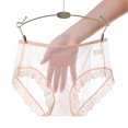 thumbnail image 1 of Kripyery Breathable See-through Women Panties - Soft Stretch Mid Waist Sexy Ladies Briefs Underpants with Floral Lace - Daily Life Underwear, 1 of 8