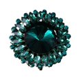 thumbnail image 1 of Kripyery Brooch Badge Electroplating Rhinestone Geometric Shape Temperament Ornamental Dress Up Rust-resistant Flower-Shaped Round Brooch Pin Jewelry Accessories, 1 of 8