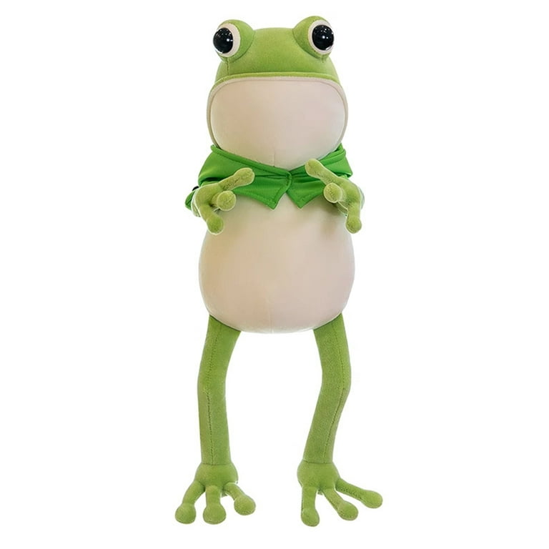 Kripyery Cartoon Frog Stuffed Pillow Toy Cute Big Eyes Long-legged