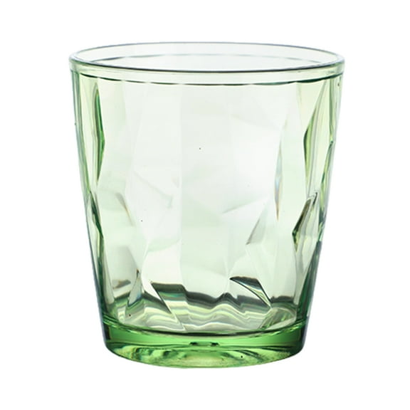 Kripyery Colorful Translucent Water Cups 310ml Diamond Pattern Tumblers Unbreakable Heat Resistant BPA-Free Stackable Glasses for Home Parties Restaurants