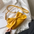 thumbnail image 1 of Kripyery Crossbody Bag Faux Pearl Adjustable Shoulder Strap Bow Decor Daily Collocation Elegant Handbag Fashion Accessories, 1 of 8