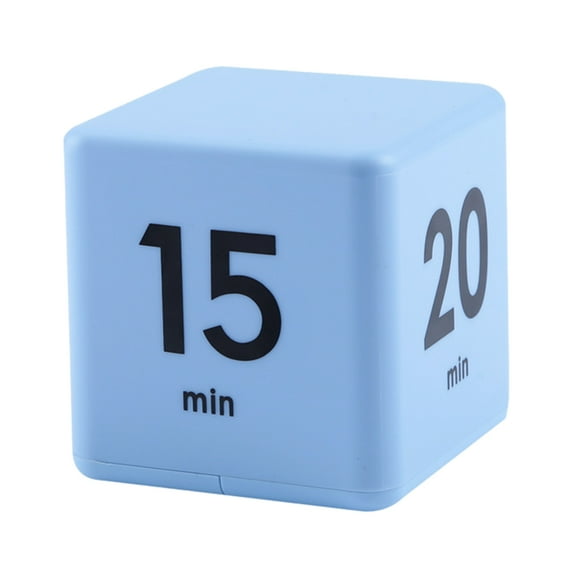Kripyery Cube Timer 15/20/30/60 Minutes Countdown Rotation Timer for Tasks Work Study Kitchen Silent Alarm Vibrate Portable Pocket Size Easy Operation Timer for Cooking