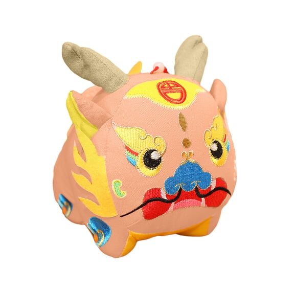 Kripyery Dragon Mascot Fabric China Dragon Annual Meeting Gift Doll Festive Soft Plush Desk Decoration New Year Supply