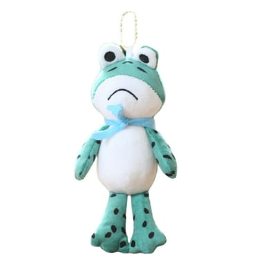Kripyery Frog Plush Pendant Cute Long Leg Green Frog Plushies Decorative Soft Stuffed Animal Doll Keyring Backpack Charms Couple Gift