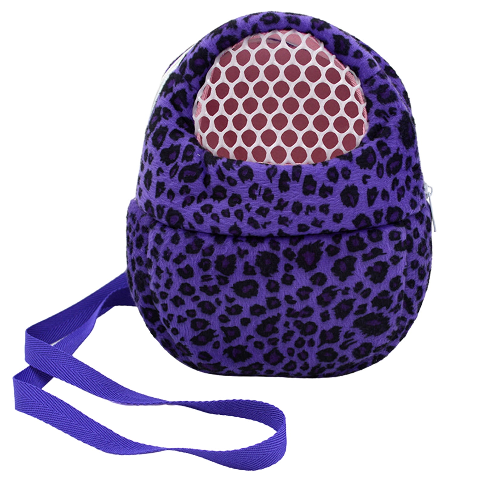 Kripyery Hamster Carrier Bag Stylish Leopard Print Hamster Carrier Comfortable Breathable Travel Pet Bag for Small Pets