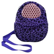 Kripyery Hamster Carrier Bag Stylish Leopard Print Hamster Carrier Comfortable Breathable Travel Pet Bag for Small Pets