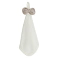 thumbnail image 1 of Kripyery Hand Towel with Bowknot Thickened Coral Fleece Allergy Free Hanging Band Towel for Home, 1 of 8