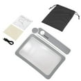 thumbnail image 1 of Kripyery Handheld Magnifier 3 Gear Brightness Adjustment 10 LED Lights Square Shape 4X Touch Rechargeable Elderly People Reading Magnifying Glass Grandmother Reading Vision Aid, 1 of 8